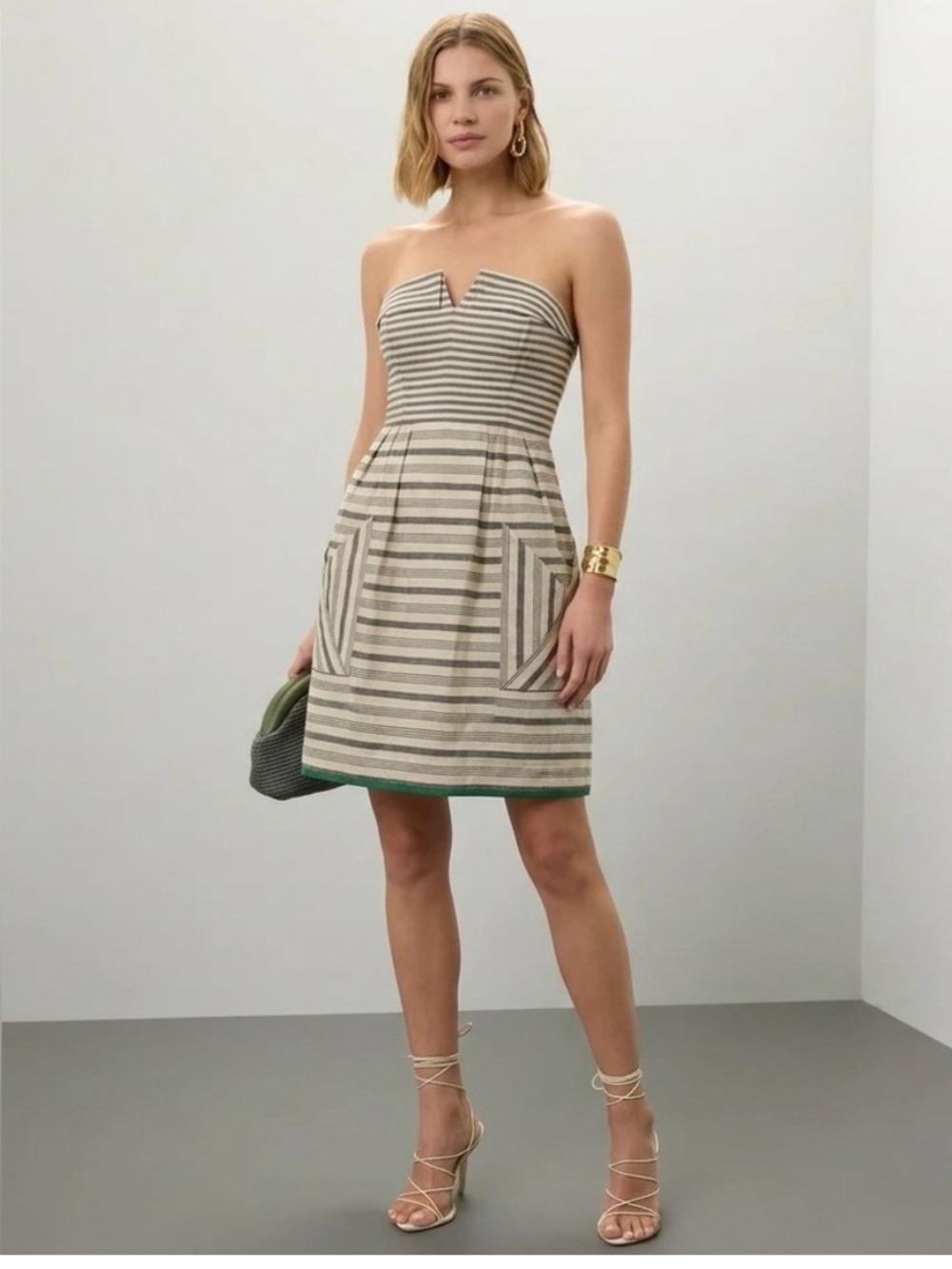 Maeve by Anthropolgie Women’s Changing Stripes Strapless Dress Size 4